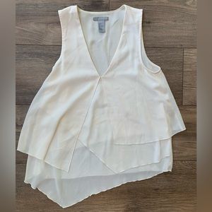 H&M Blousy White Sleeveless Shirt